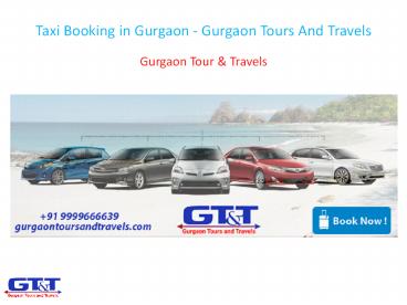 Taxi Booking in Gurgaon - Gurgaon Tours And Travels