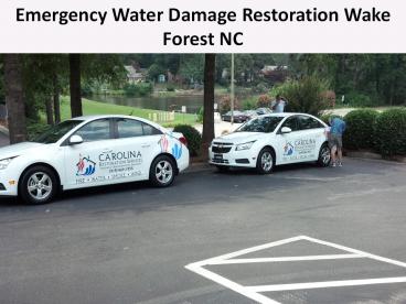 Emergency Water Damage Restoration Wake Forest NC