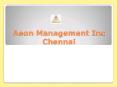 Aeon Management inc -  Chennai / Aeon inc PowerPoint PPT Presentation