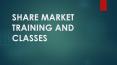 share market training and classes PowerPoint PPT Presentation