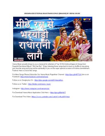 Best Rajasthani Bhakti Song