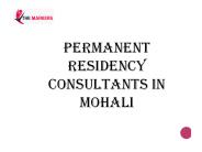Permanent Residency Consultants in Mohali