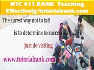 NTC 411 RANK  Teaching Effectively--tutorialrank.com