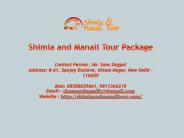 Shimla Manali Tour Package