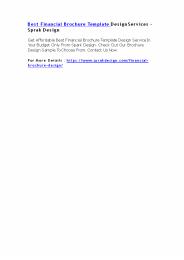 Best Financial Brochure Template Design Services – Sprak Design