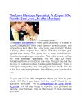 The Love Marriage Specialist PowerPoint PPT Presentation