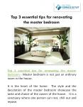 Top 3 essential tips for renovating the master bedroom PowerPoint PPT Presentation