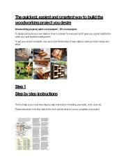 Build your woodworking project you desire