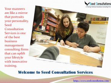 Business Management Consulting Firms – Seed Consultation