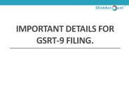 Important Details for GSTR 9 Filing