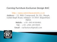 Carving Furniture Exclusive Design RAC
