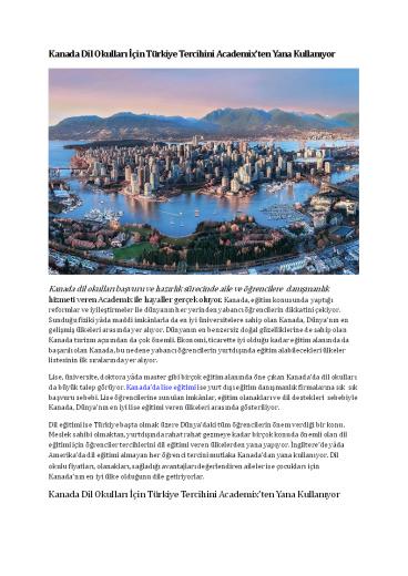 Kanada Dil Okulları