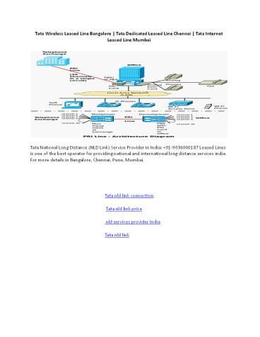 Tata NLD Link India | Tata NLD Link Provider | Tata NLD Link Connectivity