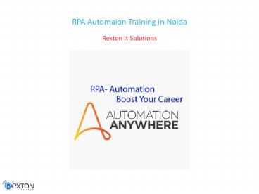 RPA Automaion Training in Noida