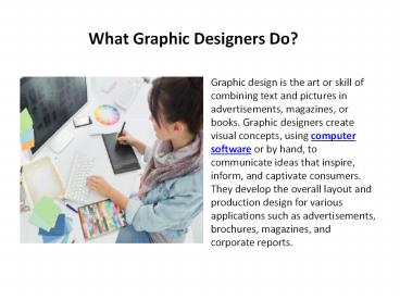 Quick Facts About Graphic Designers