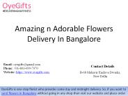 Amazing n Adorable Flowers Delivery In Bangalore