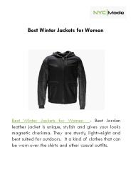 Best Winter Jackets for Women