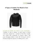 4 Types of Jackets You Need in Your Wardrobe PowerPoint PPT Presentation