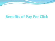 Benefits of Pay Per Click