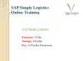 SAP Simple Logistics Course Content PPT PowerPoint PPT Presentation