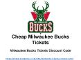 Milwaukee Bucks Tickets Discount Code