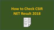 How to Check CSIR NET Result