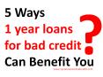 1 Year Loans For Bad Credit – Credit Score PowerPoint PPT Presentation