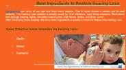 Best Ingredients for Restore Hearing Loss.