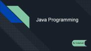 Java Programming