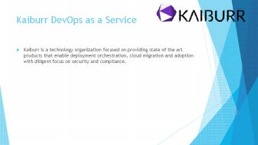 Kaiburr DevOps as a Service