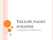 Yellow pages scraper - Infovium web scraping services