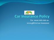 Car Insurance Policy Online
