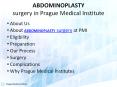 Abdominoplasty Surgery (Tummy Truck) Abroad | Prague Medical Institute PowerPoint PPT Presentation