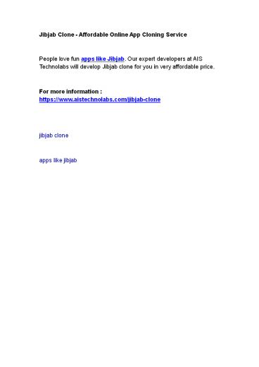 Apps Like Jibjab Clone - Affordable Online App Cloning Service