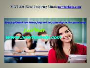 MGT 330 (New) Inspiring Minds/newtonhelp.com