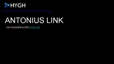 Antonius Link (HYGH AG)