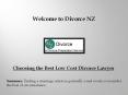 Divorce in New Zealand, divorce application fee, affordable divorce PowerPoint PPT Presentation