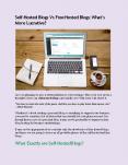 Self-Hosted Blogs Vs Free Hosted Blogs: What’s More Lucrative? PowerPoint PPT Presentation