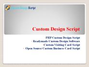 Readymade Custom Design Software - Custom Visiting Card Script