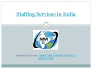 Staffing Services in India