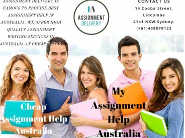 Best Assignment Help In Australia