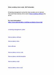 Khan Academy Software clone script - AIS Technolabs