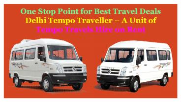 BookTempo Traveller on Rent in Delhi