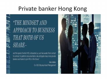 Hong Kong private banker