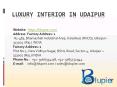 Luxury Interior in Udaipur PowerPoint PPT Presentation