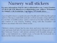 Nursery wall stickers