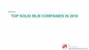 Top solid MLM companies in 2018!