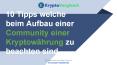 ICO Community Management: 10 Tipps welche beim Aufbau einer Community einer Kryptowährung zu beachten sind PowerPoint PPT Presentation