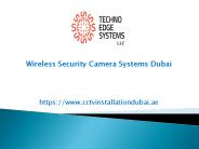 Wireless Security Camera Systems Dubai,UAE