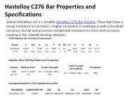 Alloy Bars Properties and Specifications